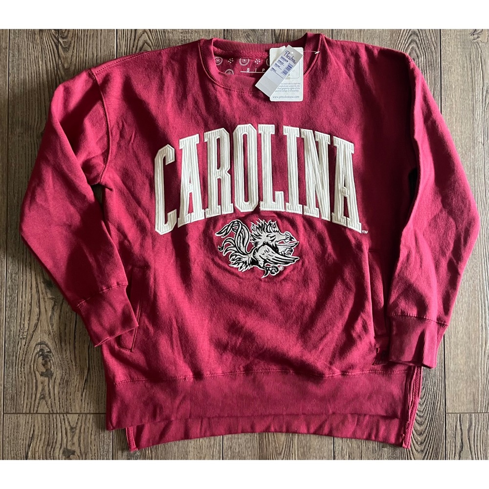 Pressbox South Carolina Gamecocks Garnet Sweatshirt Chenille Carolina Small NEW